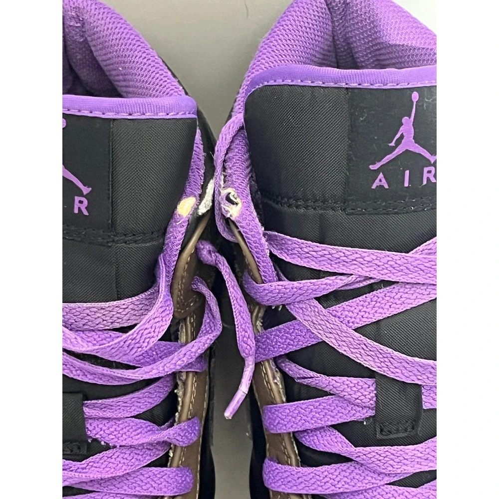 Air Jordan 1 Mid Palomino Wild Berry Brown Black Purple DQ8426-215 Mens Shoes